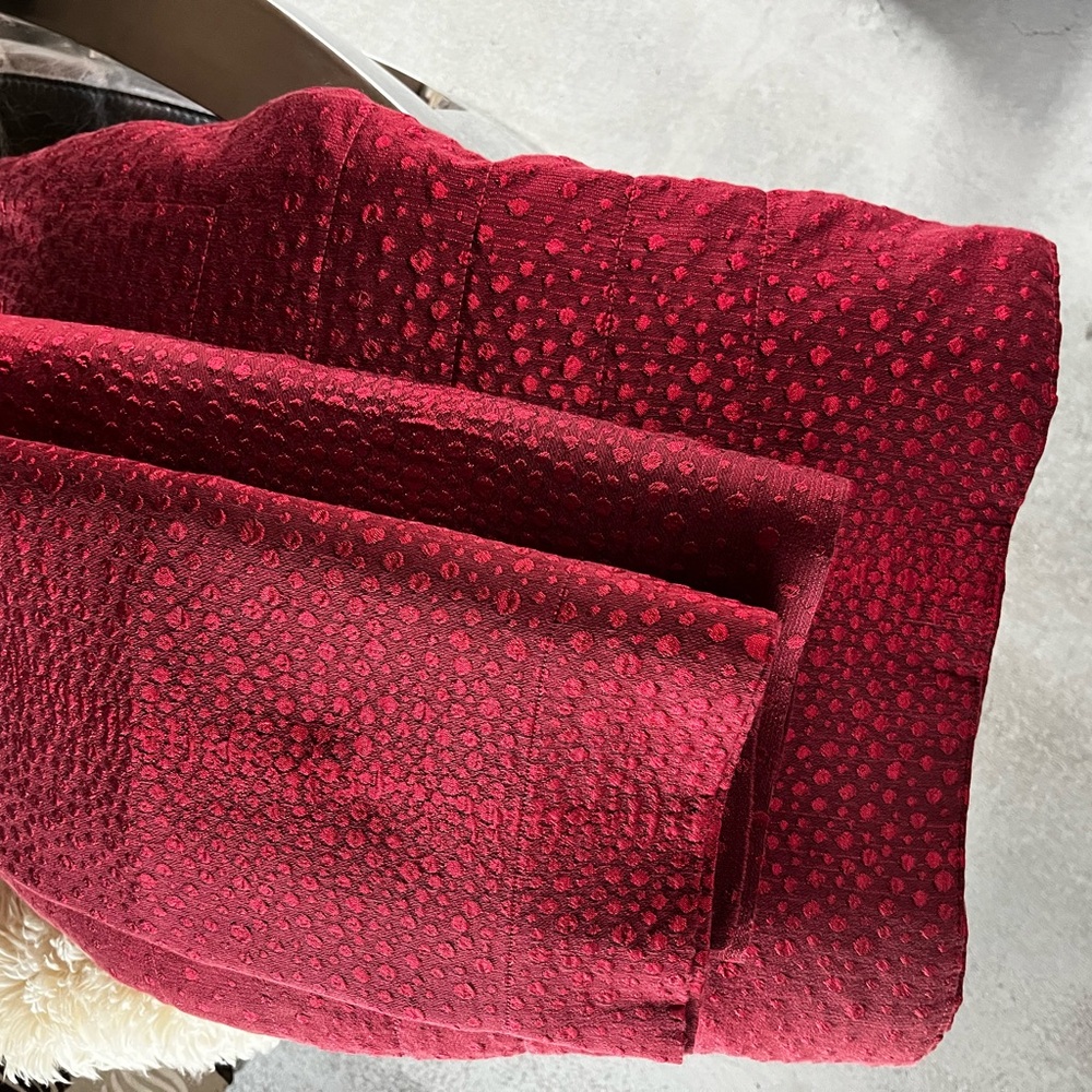 Frette King bed coverlet & 2 matching European square pillowcases